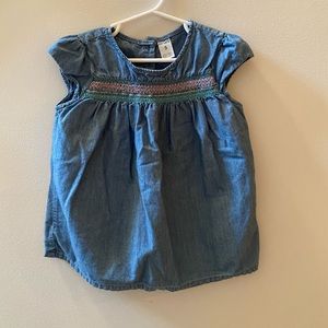 Girls Dress top blouse blue Jean color 5t